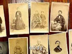 Lot of Tintypes & CDVs 1860s Tax Stamps