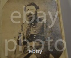 Lt Col C. J. Tinkham 26th Illinois Volunteers Civil War CS German CDV Photo 1863