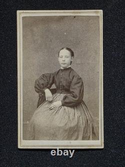 Mary Bacon Daughter of Civil War Soldier Elmer Bacon Antique CDV 1860s