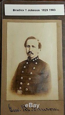 Maryland Confederate Civil War General Bradley T Johnson CDV Image
