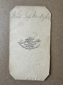 Mathew Brady CDV of Identified Civil War Soldier Lieutenant VanDyke ID'D