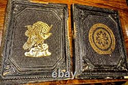 Mean Looking Civil War Soldier Armed Patriotic Photo Case 1/6 1860s Tintype