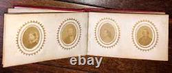 Miniature Photo Album 38 Gem Tintypes Albumen Queen Victoria Civil War Soldiers