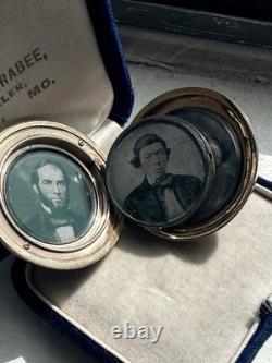 Museum Quality Fabulous Pristine Civil War Photo Locket daguerreotypes family