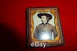 Nice CIVIL War Era Tintype Photo Of General Gorge Custer 2 1/2 X 3 -exc