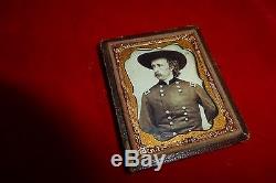 Nice CIVIL War Era Tintype Photo Of General Gorge Custer 2 1/2 X 3 -exc