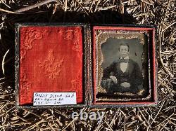 Named Antique Civil War Era Photo 1800s Ambrotype Patrick Dixon W&A Railroad