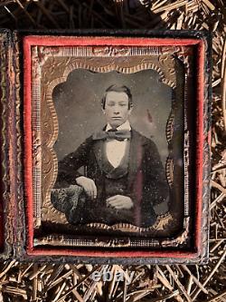 Named Antique Civil War Era Photo 1800s Ambrotype Patrick Dixon W&A Railroad