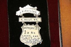 Named CIVIL War Ladder Badge, Battery B 1st Ny. Light Artillery