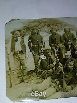 Native American Civil War Tintype Rifle Gun Photo Confederate Soldier Union