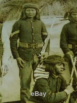 Native American Civil War Tintype Rifle Gun Photo Confederate Soldier Union