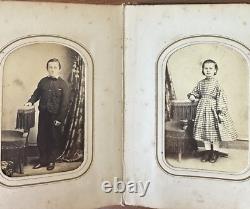 Newton New Jersey Family Album 48 CDV Tintype Photos Civil War Tax Stamps 1860s