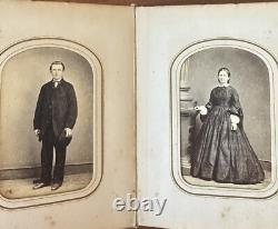 Newton New Jersey Family Album 48 CDV Tintype Photos Civil War Tax Stamps 1860s
