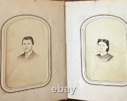 Newton New Jersey Family Album 48 CDV Tintype Photos Civil War Tax Stamps 1860s