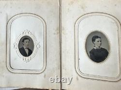 Newton New Jersey Family Album 48 CDV Tintype Photos Civil War Tax Stamps 1860s