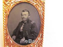 Nice Civil War General Ulysses Grant gem tintype photograph