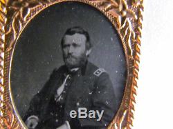 Nice Civil War General Ulysses Grant gem tintype photograph