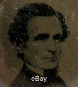 Original 1/9 Plate Jefferson Davis Tintype Photo CIVIL War Confederate President