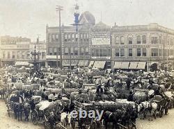 ORIGINAL AFRICAN AMERICANA COTTON MARKET MONTGOMERY ALABAMA PHOTO c1910