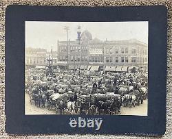 ORIGINAL AFRICAN AMERICANA COTTON MARKET MONTGOMERY ALABAMA PHOTO c1910