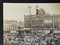 ORIGINAL AFRICAN AMERICANA COTTON MARKET MONTGOMERY ALABAMA PHOTO c1910