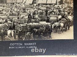 ORIGINAL AFRICAN AMERICANA COTTON MARKET MONTGOMERY ALABAMA PHOTO c1910