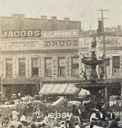 ORIGINAL AFRICAN AMERICANA COTTON MARKET MONTGOMERY ALABAMA PHOTO c1910