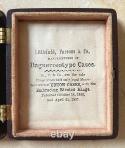 ORIGINAL! CIVIL WAR BEEHIVE TINTYPE /AMBROTYPE UNION CASE c1862