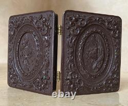 ORIGINAL! CIVIL WAR BEEHIVE TINTYPE /AMBROTYPE UNION CASE c1862