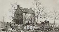 ORIGINAL! CIVIL WAR BULL RUN BATTLEFIELD STONE HOUSE c. 1862 PHOTO c. 1950