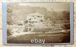 ORIGINAL! CIVIL WAR ERA MILITARY INFRASTRUCTURE LUMBER MILL CDV PHOTO c1863