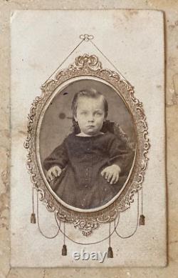 ORIGINAL! CIVIL WAR GIRL CARTOUCHE CARD CDV PHOTOGRAPH c1863