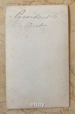 ORIGINAL! CIVIL WAR PRES. ABRAHAM LINCOLN with ID'D WAR CABINET CDV PHOTO 1864