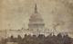 Original Civil War U. S. Capitol Building Under Construction C1861 Cdv Photo
