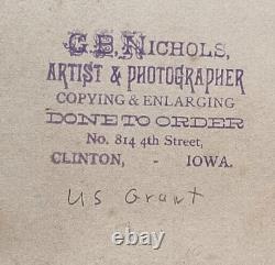 ORIGINAL! RARE! CIVIL WAR MAJOR GENERAL U. S. GRANT CABINET PHOTO c1892