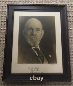 ORIGINAL US CIVIL WAR MAN LIFE SIZE ID'D PHOTO by GARDNER PERIOD FRAMED 1928