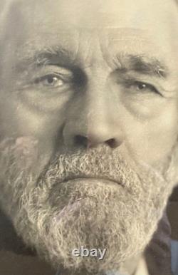 ORIGINAL US CIVIL WAR MAN LIFE SIZE ID'D PHOTO by GARDNER PERIOD FRAMED 1928