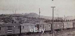 ORIG Anthony Civil War Stereoview Ft Sherman Chattanooga Train + Union Soldiers