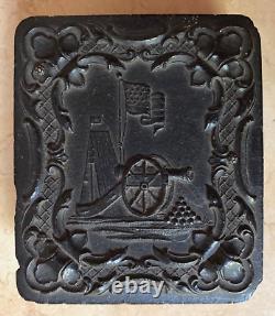 OUTSTANDING! CIVIL WAR UNION CASE with CIVIL WAR UNION BATTLEFIELD MOTIF c1862