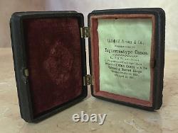 OUTSTANDING! CIVIL WAR UNION CASE with CIVIL WAR UNION BATTLEFIELD MOTIF c1862