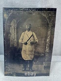 Occupational Tintype Civil War Era Photograph BUTCHER rare Original