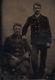 Old Vintage Civil War Tintype Photo Navy Men Sailor Pea Coat Jacket Stripe Pants