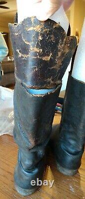 One Pair of Civil War Calvary Boots with damage (see photos) size 10 mens