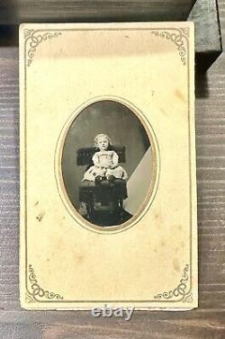 Oregon photographer, little girl daughter of civil war major dated & ID'd photo