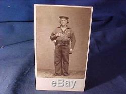 Orig 1860s CIVIL WAR Era CDV Photo UNION NAVY SAILOR Portrait