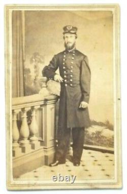 Orig Id'd US Civil War Navy Lt John S Pearce in Uniform, Signed CDV Photo L25