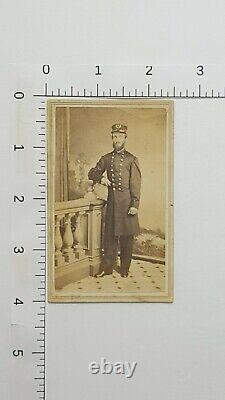 Orig Id'd US Civil War Navy Lt John S Pearce in Uniform, Signed CDV Photo L25