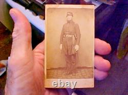 Original 1860s Civil War CDV Photograph Union Officer withSword, Sash, Kepi, etc