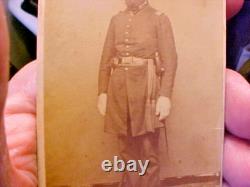 Original 1860s Civil War CDV Photograph Union Officer withSword, Sash, Kepi, etc