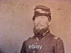 Original 1860s Civil War CDV Photograph Union Officer withSword, Sash, Kepi, etc